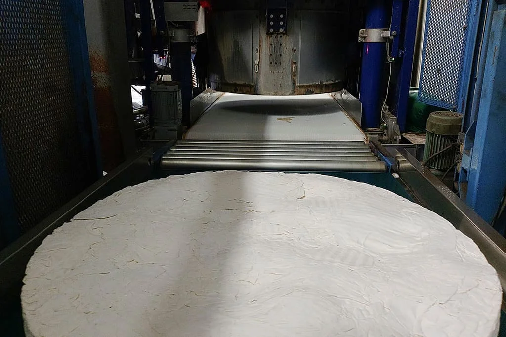 圧縮脱水の様子