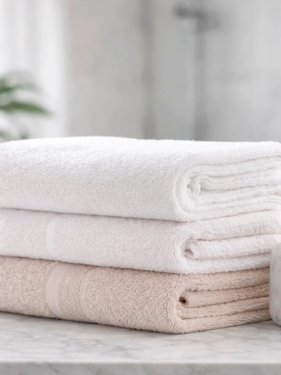 タオルが3枚重なっている